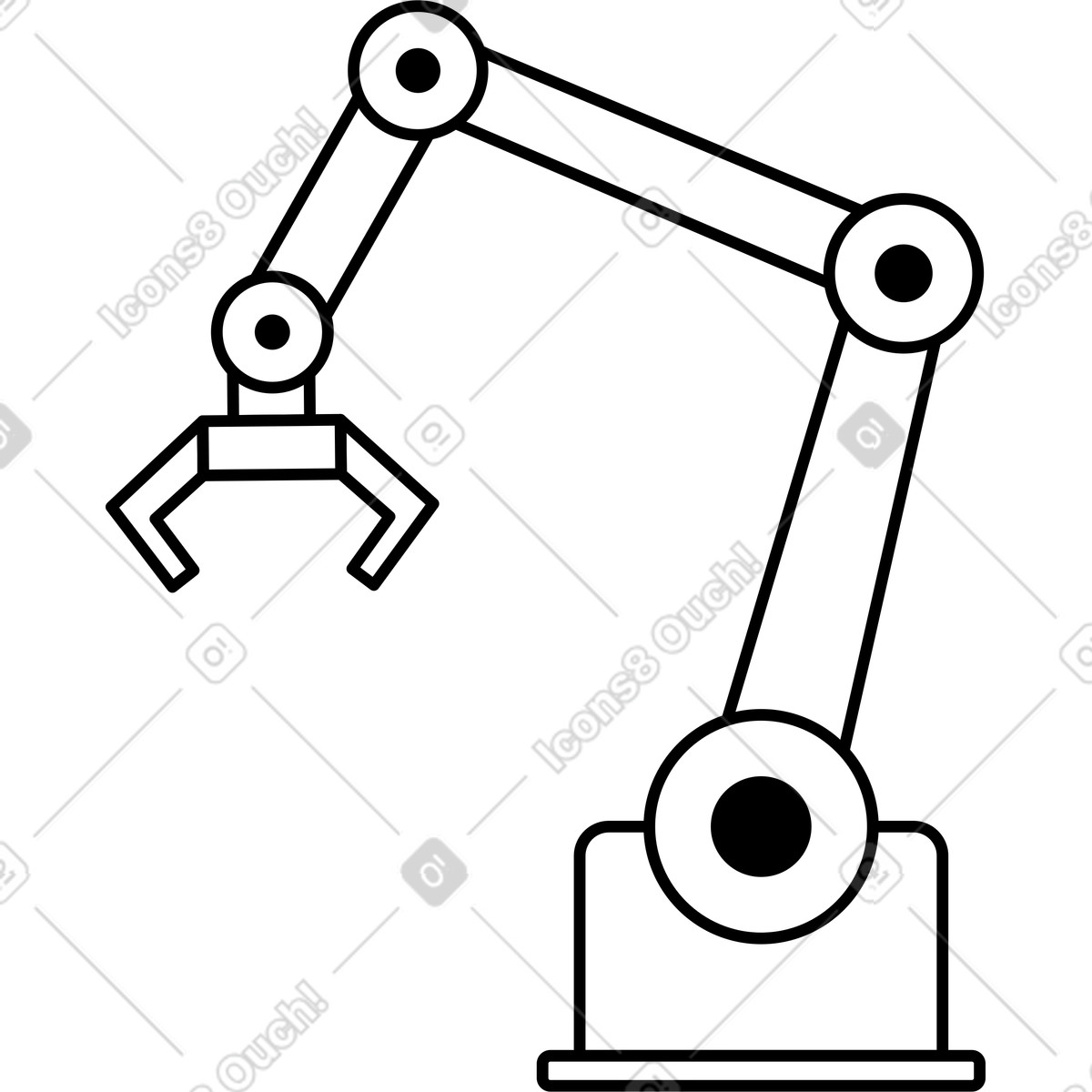 下载 Transistor 风格的 机械臂 插画，支持 PNG、SVG 格式