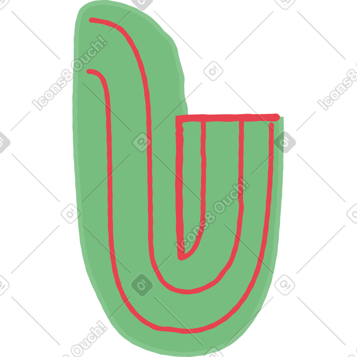 Stripy 스타일의 팔 일러스트레이션 PNG, SVG 다운로드