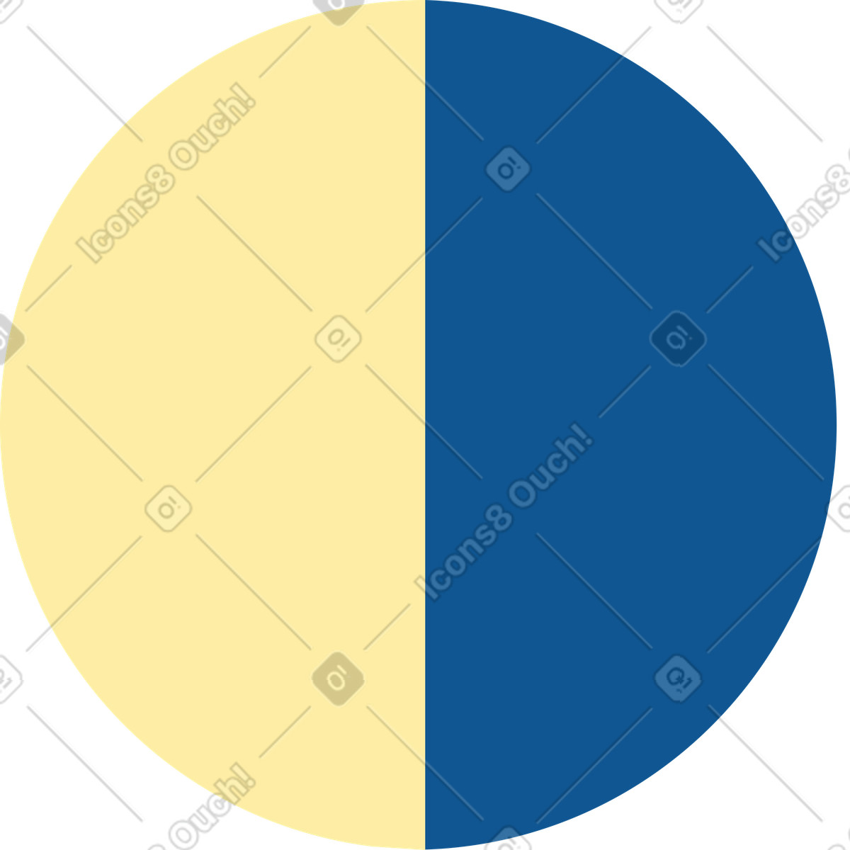Luna illustrazione in stile Polar scarica in PNG, SVG
