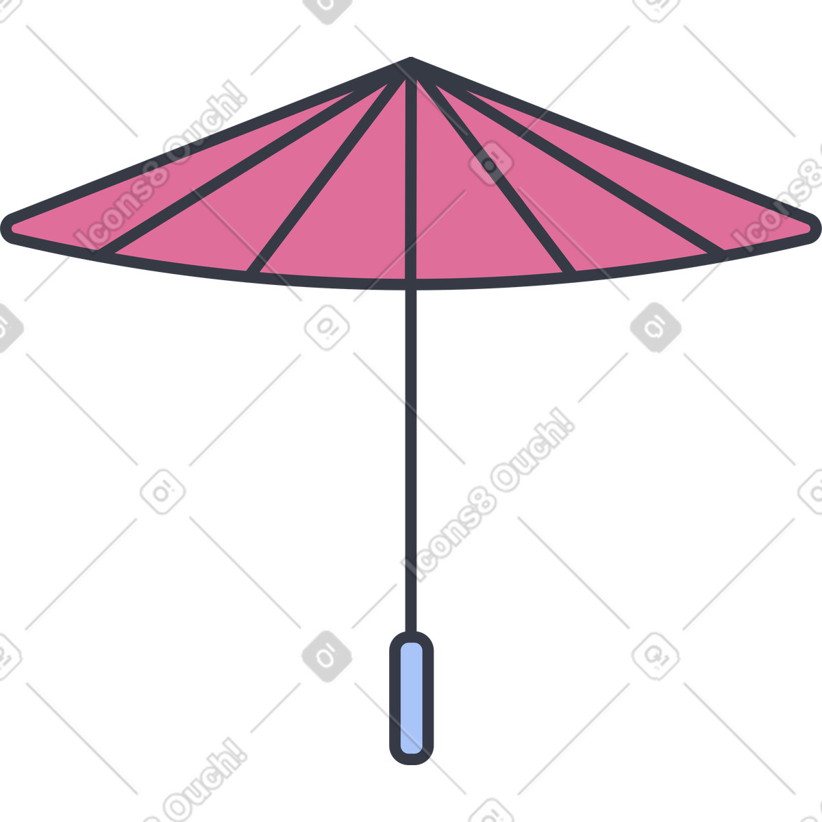 下载 Abstract 风格的 阳伞 插画，支持 PNG、SVG 格式
