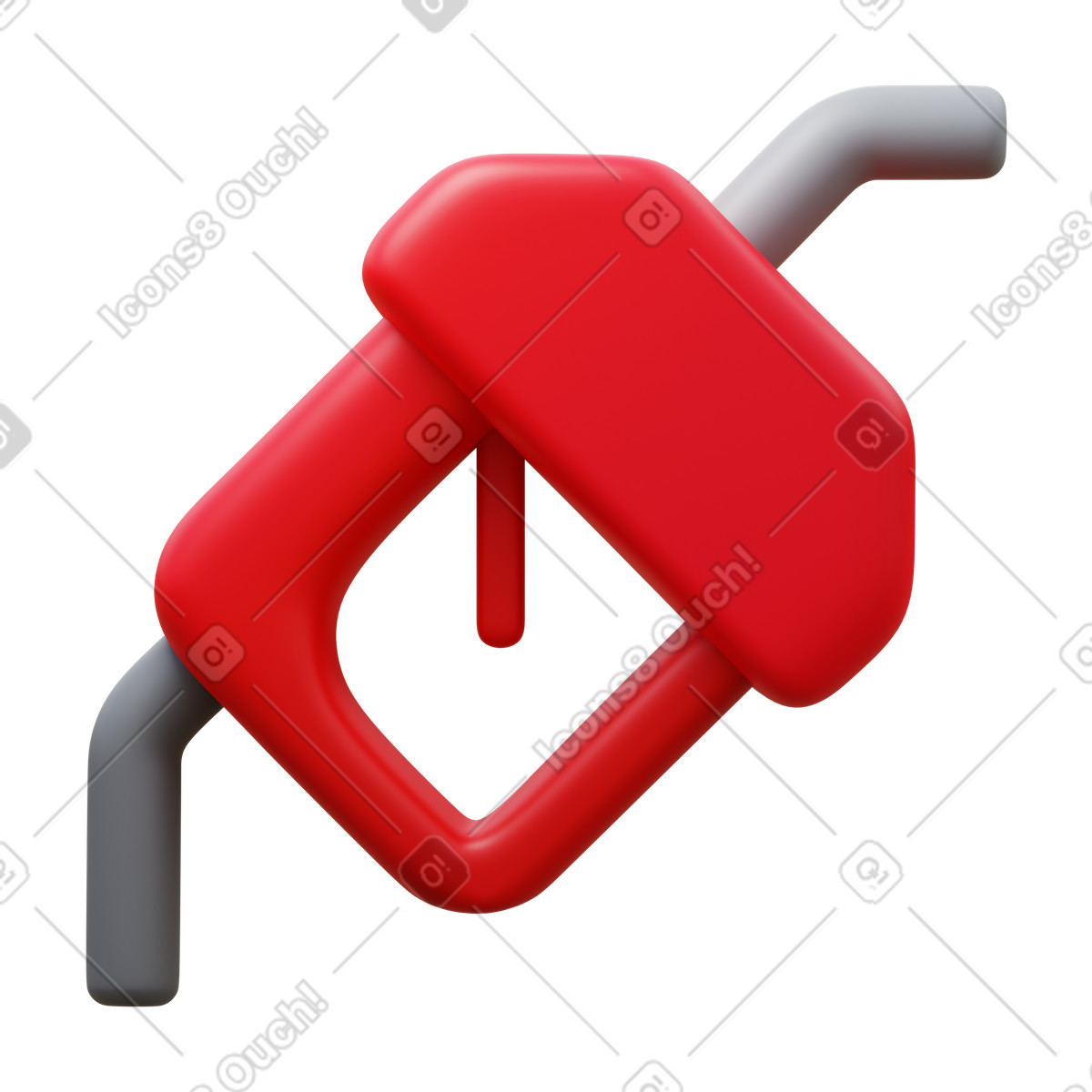Gas pump illustration in 3D Fluency style download in PNG, SVG