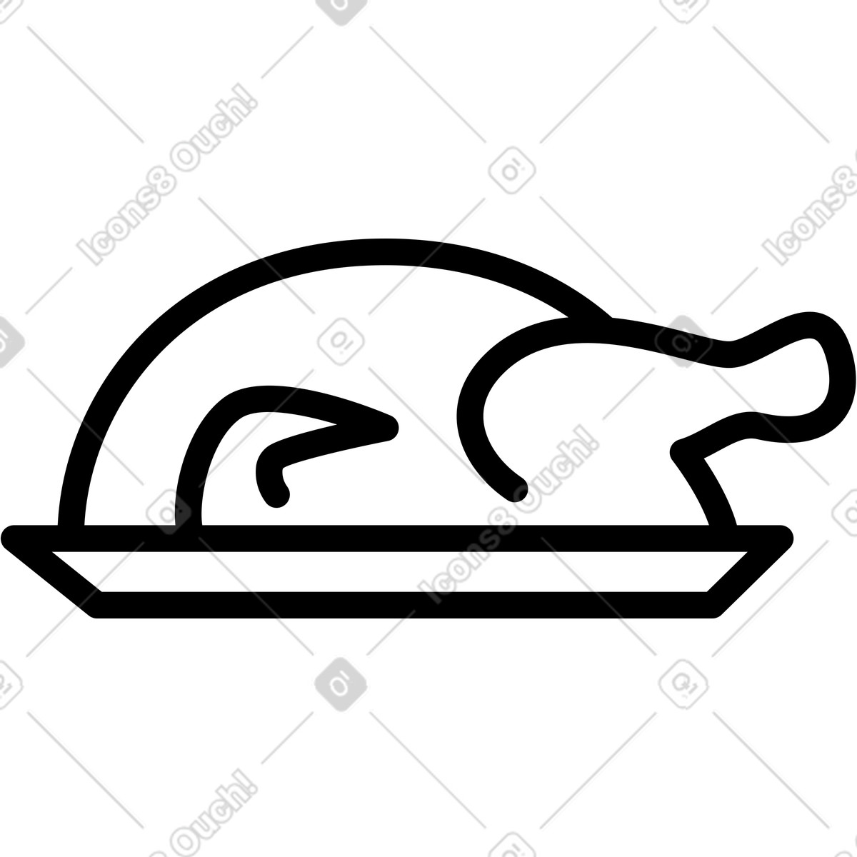 Tacchino illustrazione in stile Transistor scarica in PNG, SVG