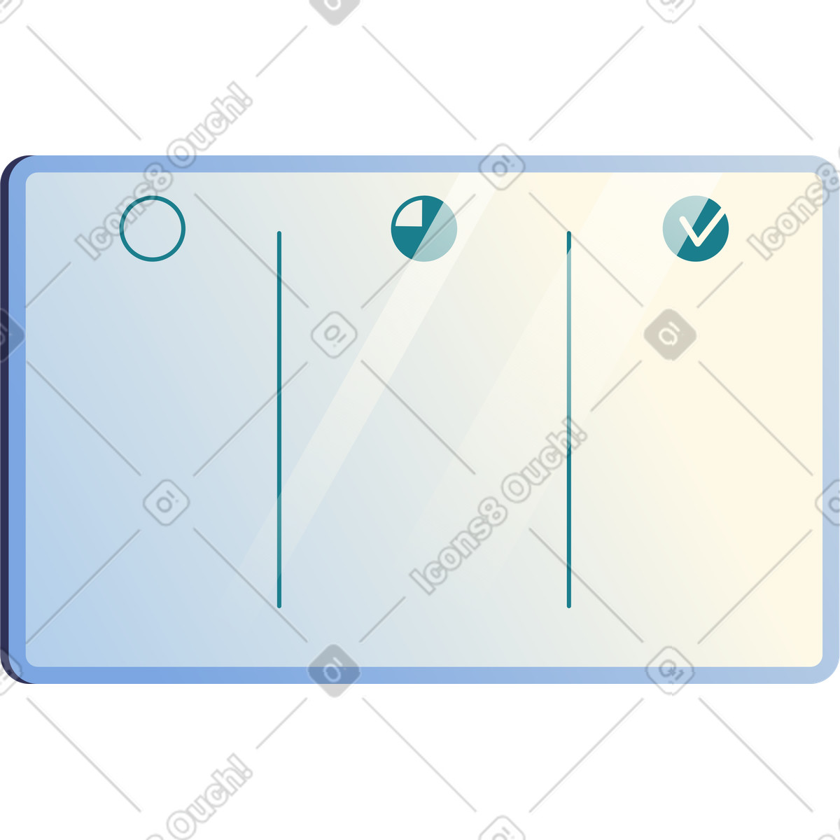Illustration Tableau blanc avec marquages kanban dans le style Beam à télécharger aux formats PNG, SVG