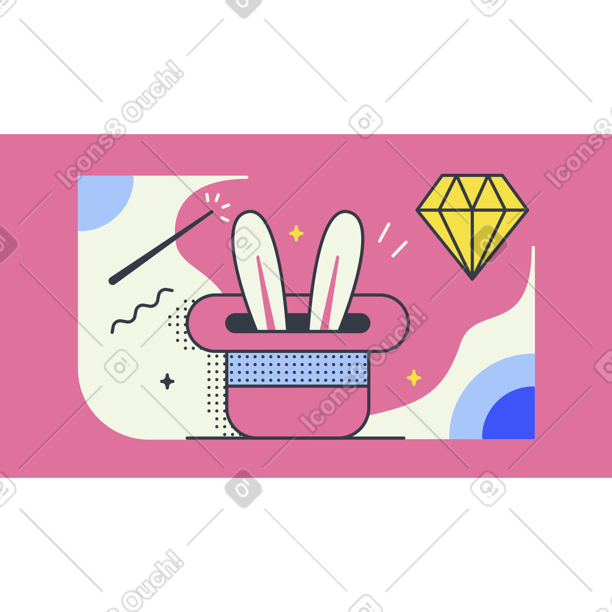 Illustration animée La magie dans le style Abstract à télécharger aux formats GIF, Lottie (JSON), AE