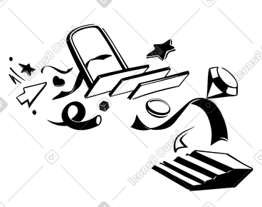 Line Style Vector Illustrations in PNG and SVG