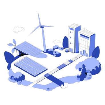 A futuristic landscape features various devices designed to collect renewable energy from the environment. In the foreground, there are sleek solar panels arranged in a seamless grid, glinting under a bright sky. Nearby, wind turbines with elongated blades spin gracefully, harnessing the power of invisible currents. A series of kinetic energy collectors are integrated into walkways, converting footsteps into usable energy. In the background, advanced energy storage facilities stand tall, showcasing a network of interconnected systems. Lush greenery surrounds the area, emphasizing a harmonious relationship between technology and nature. The overall scene conveys a sense of innovation and sustainability.