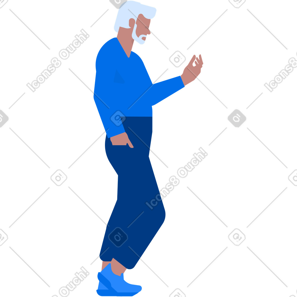 Adult man illustration in Urban style download in PNG, SVG