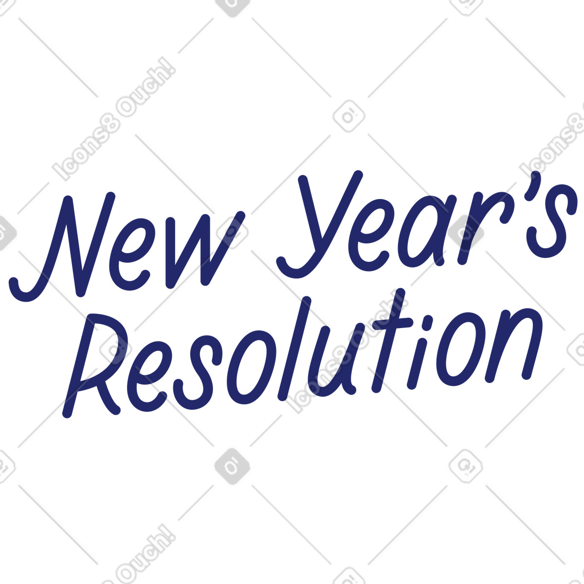 Lettering new year's resolution illustration in Clip style download in PNG, SVG