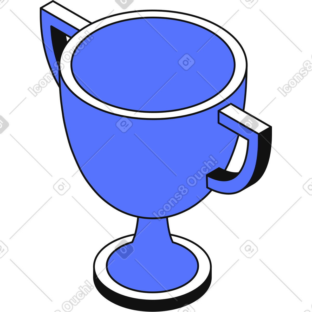 Иллюстрация Trophy cup symbolizing first place victory and championship award achievement в стиле Main — скачать в форматах PNG, SVG
