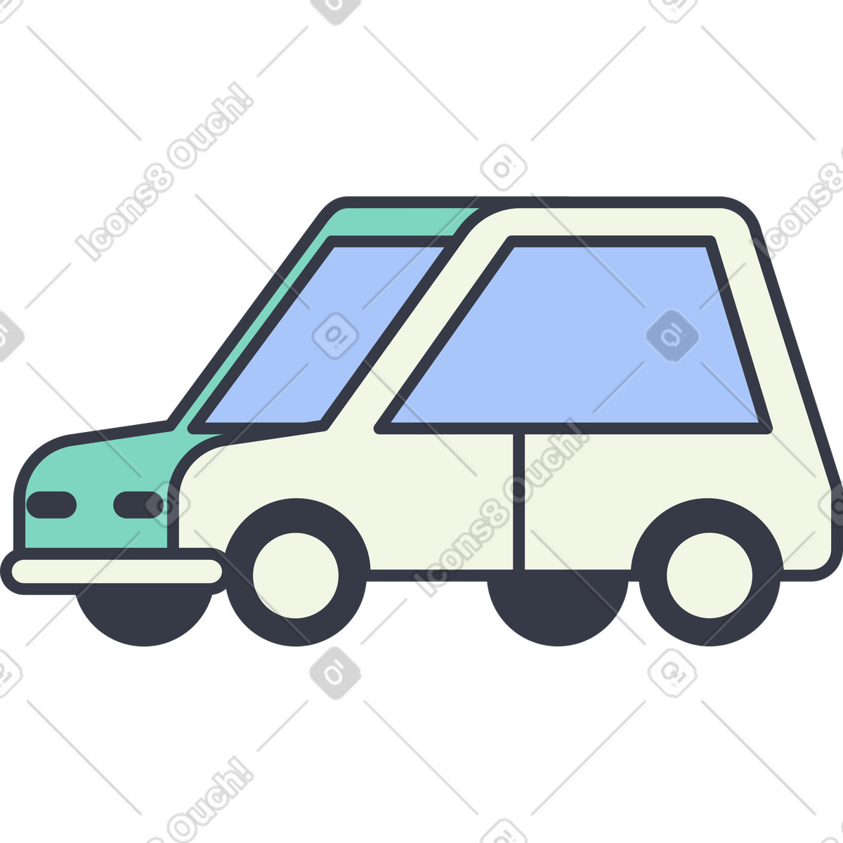 Abstract スタイルの 車 のイラストをPNG、SVG形式でダウンロード