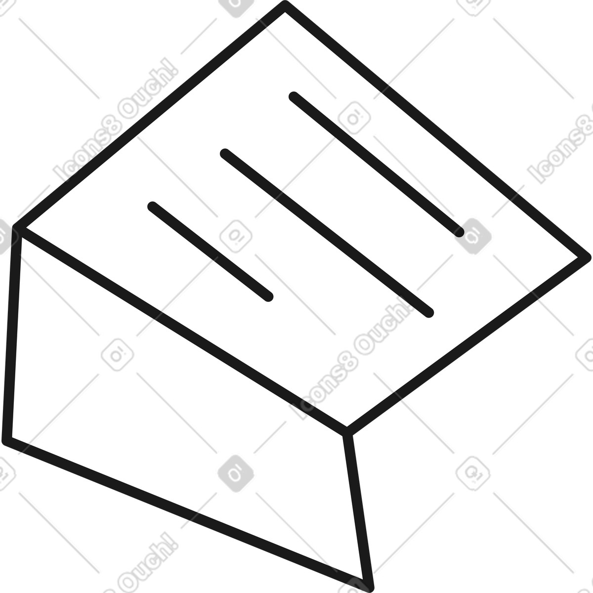 Sheet of paper animated illustration in Taxi style download in GIF, Lottie (JSON), AE