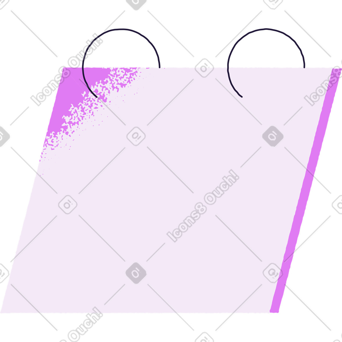 Calendar empty illustration featuring a blank space clipart in PNG SVG