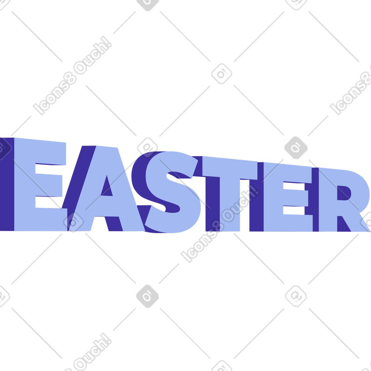 Ilustración Texto de pascua letras en estilo Levels a descargar en PNG y SVG