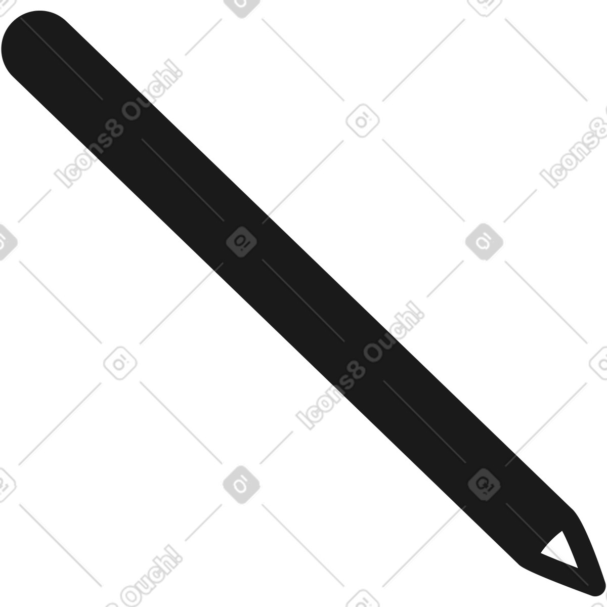 Ilustración Lápiz negro en estilo Taxi a descargar en PNG y SVG