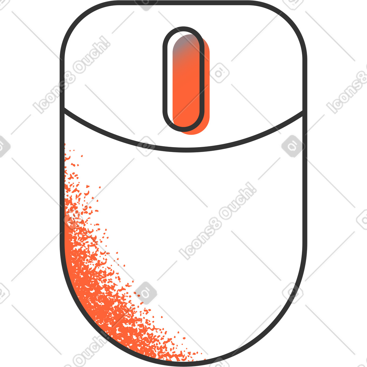Mouse del computer illustrazione in stile Crayon scarica in PNG, SVG