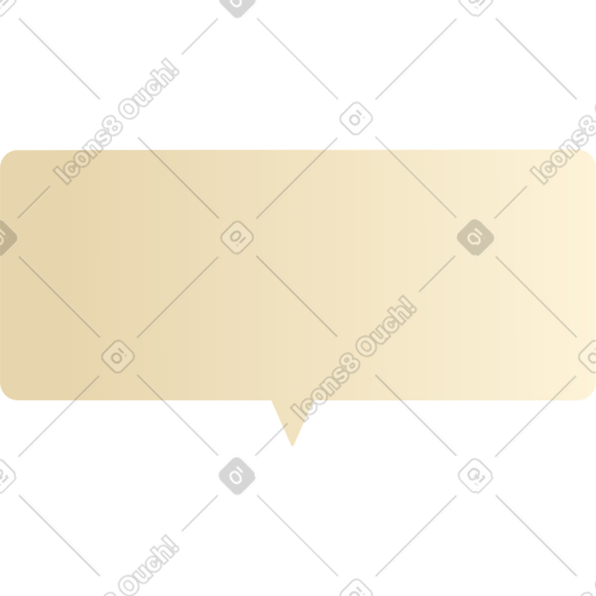 Ilustración Bocadillo rectangular en estilo Silky a descargar en PNG y SVG