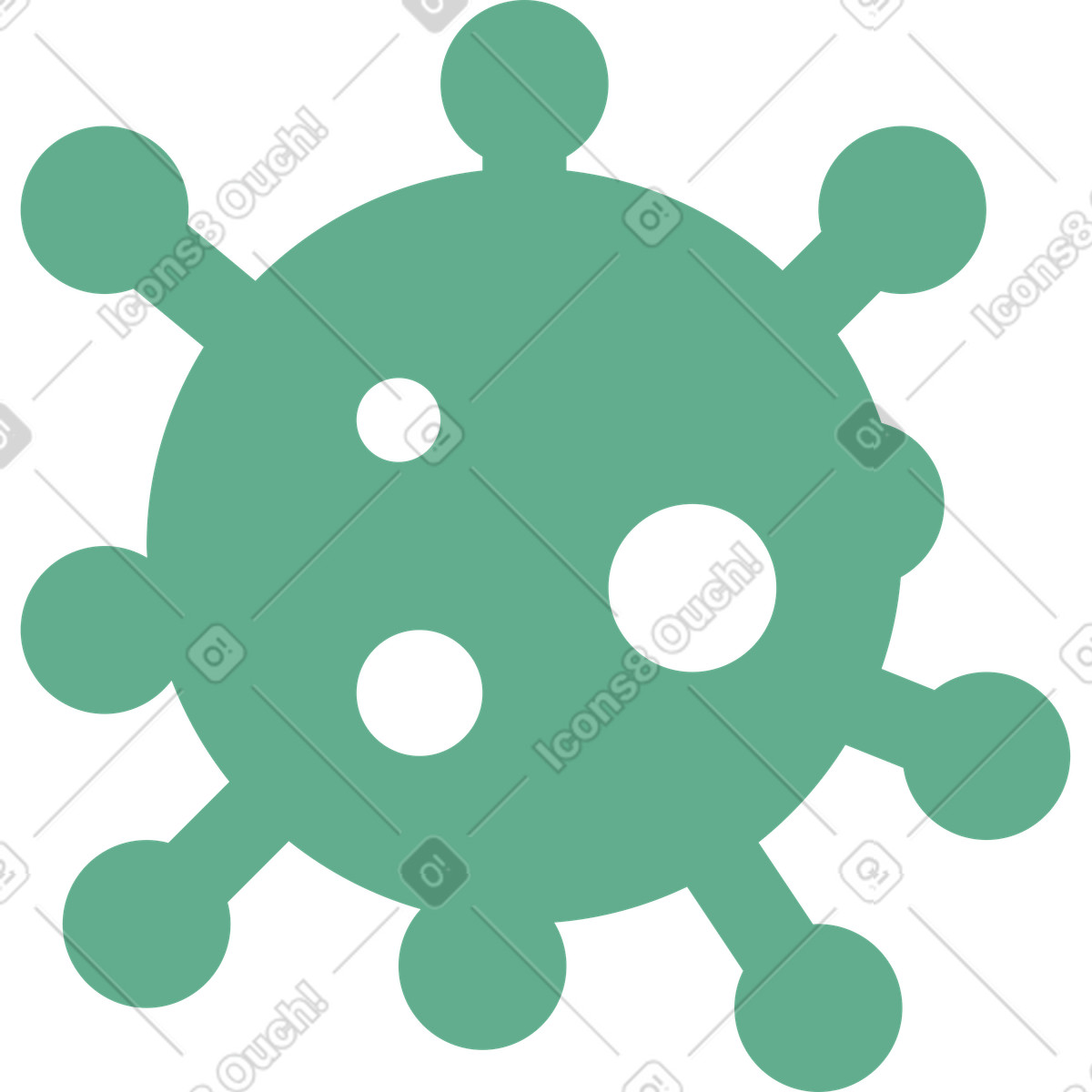 Network スタイルの Bacterium virus のイラストをPNG、SVG形式でダウンロード