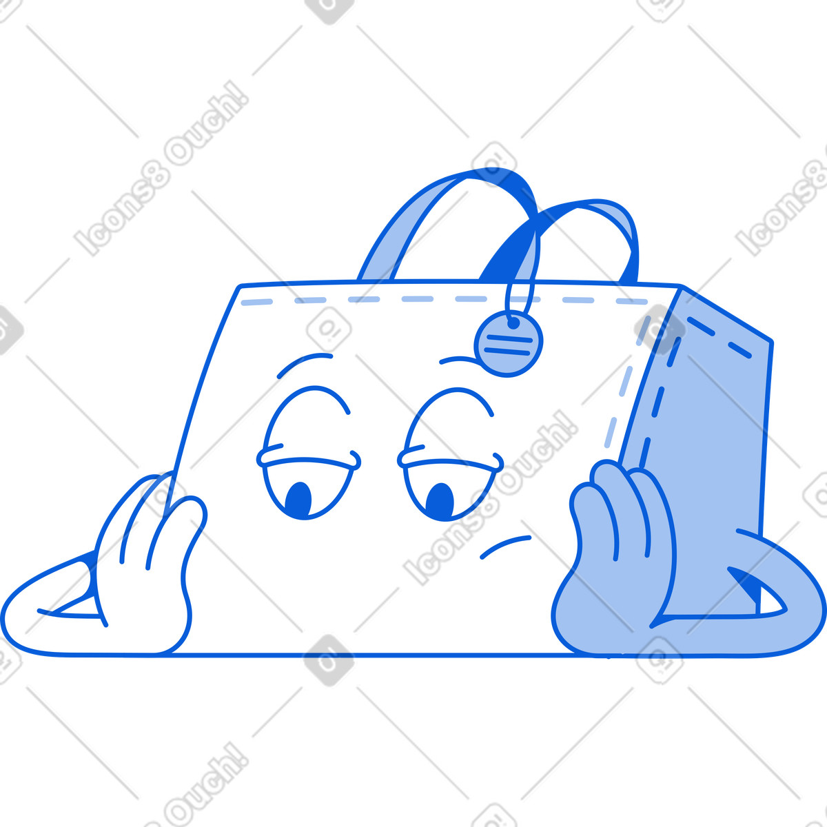Handy Line 스타일의 손잡이가 달린 가방 일러스트레이션 PNG, SVG 다운로드