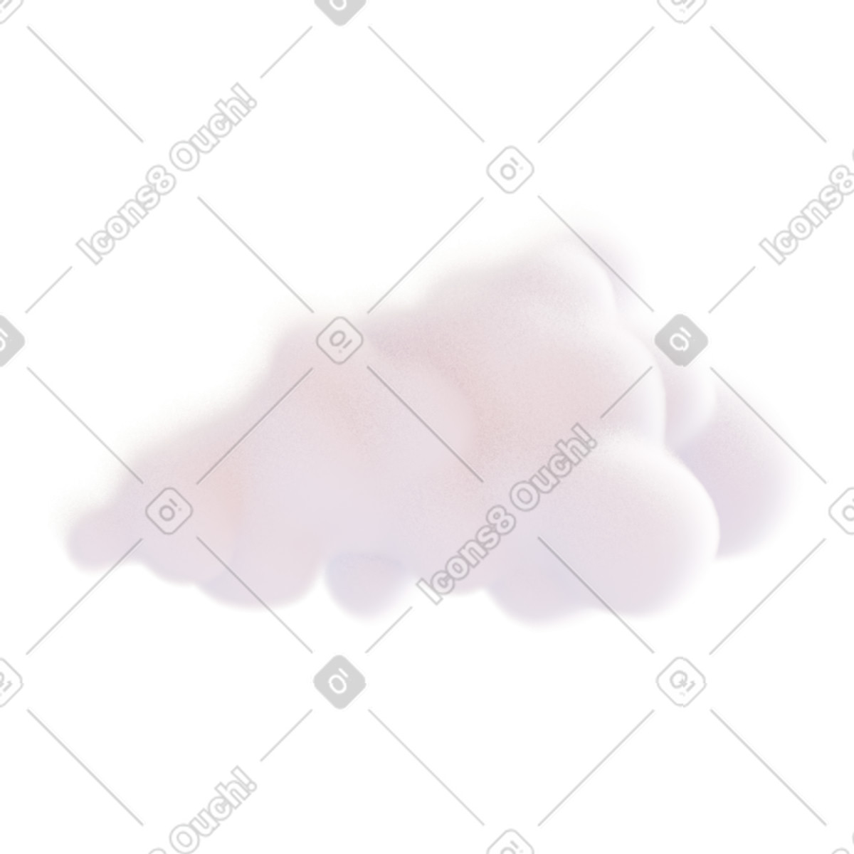 Illustration Nuage duveteux dans le style 3D Airy à télécharger aux formats PNG, SVG