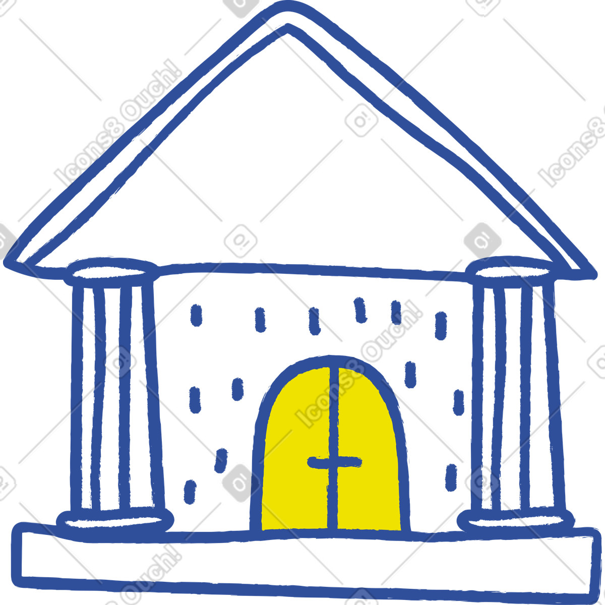 Building illustration in Lime style download in PNG, SVG