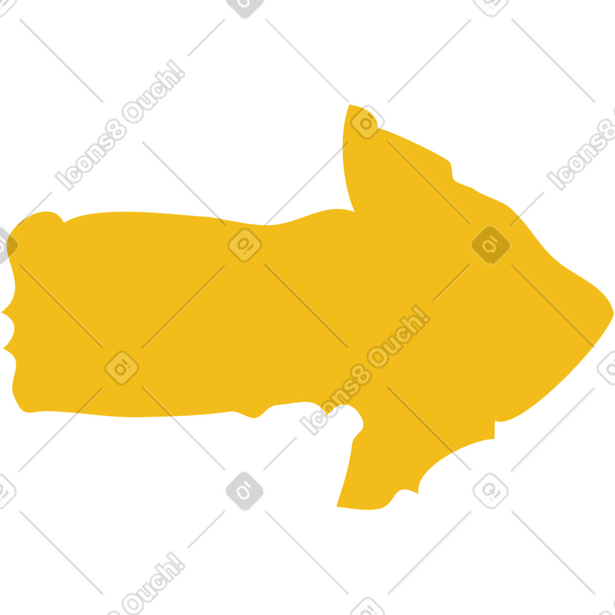 Flamenco 스타일의 Yellow arrow shape 일러스트레이션 PNG, SVG 다운로드