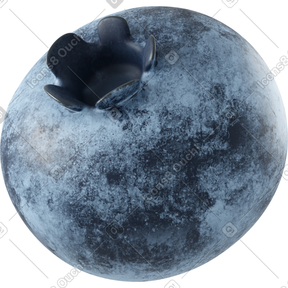 下载 3D Business 风格的 Blueberry 插画，支持 PNG、SVG 格式