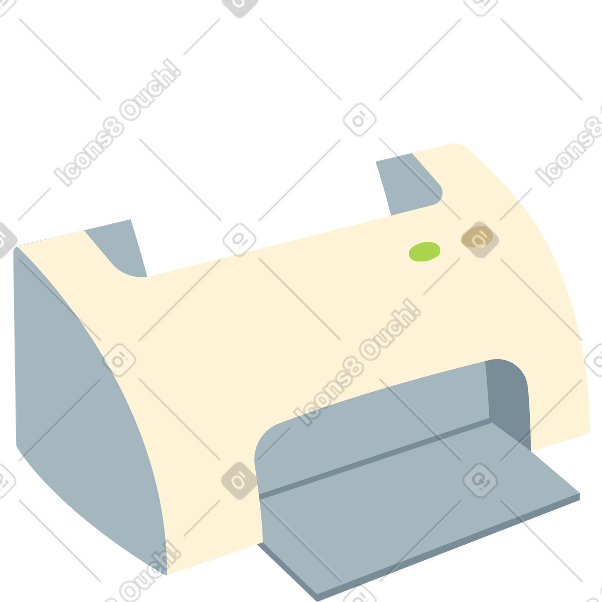 Ilustración Impresora con papel en estilo Catchy a descargar en PNG y SVG
