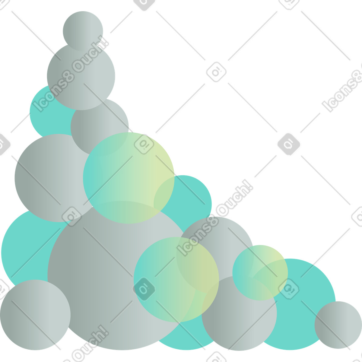 Luftballons-Illustration im Office-Stil als Download in PNG, SVG