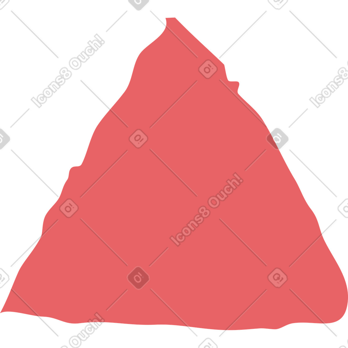 Red triangle illustrazione in stile Flamenco scarica in PNG, SVG