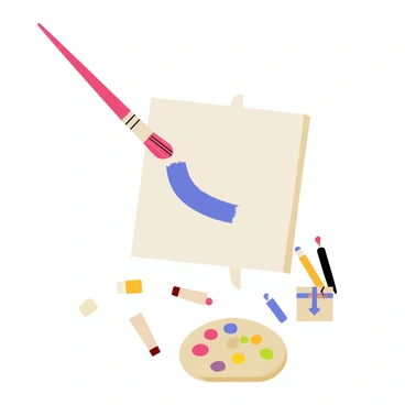 An illustration of a paintbrush slipping and creating an unintended stroke