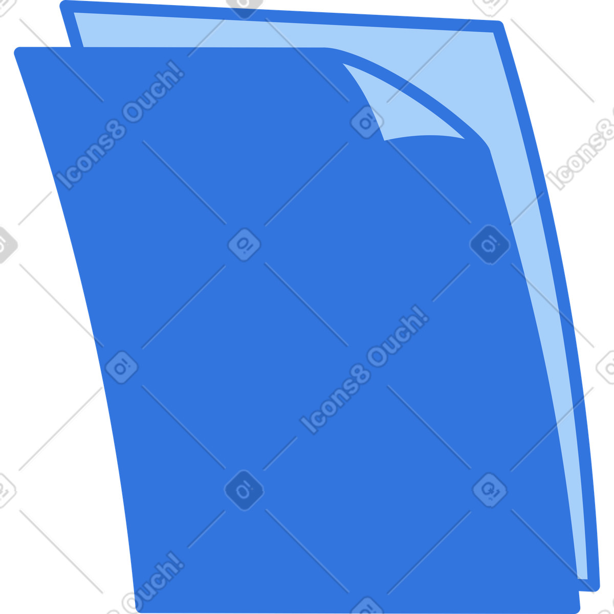 Paper illustration in PNG, SVG