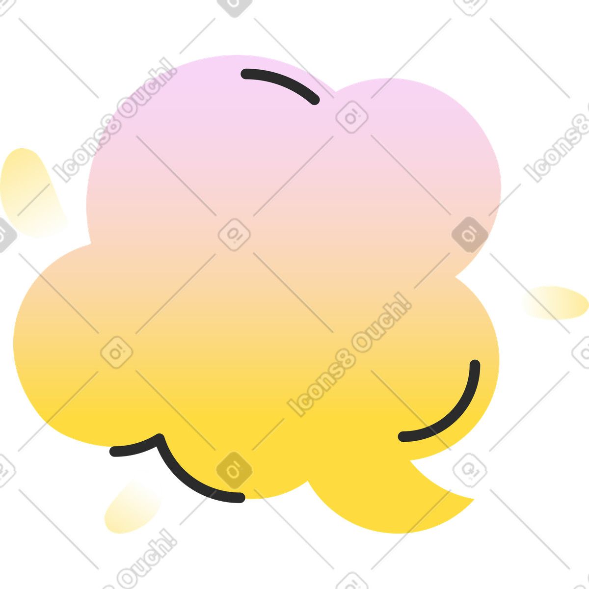 Illustration Gradient blop dans le style Marginalia à télécharger aux formats PNG, SVG