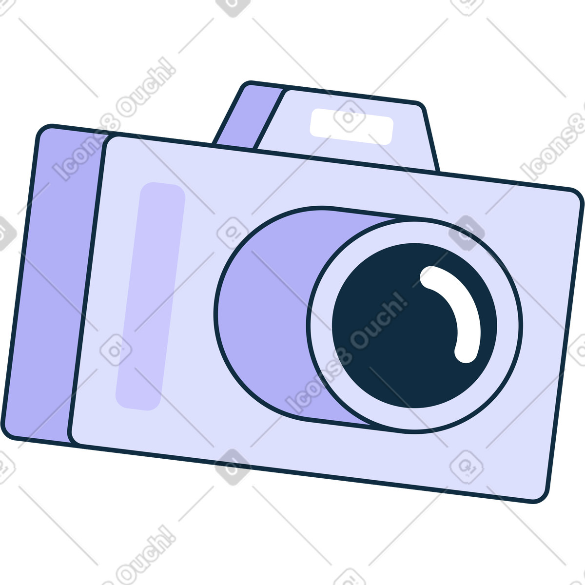 Camera illustration in Bubble gum style download in PNG, SVG