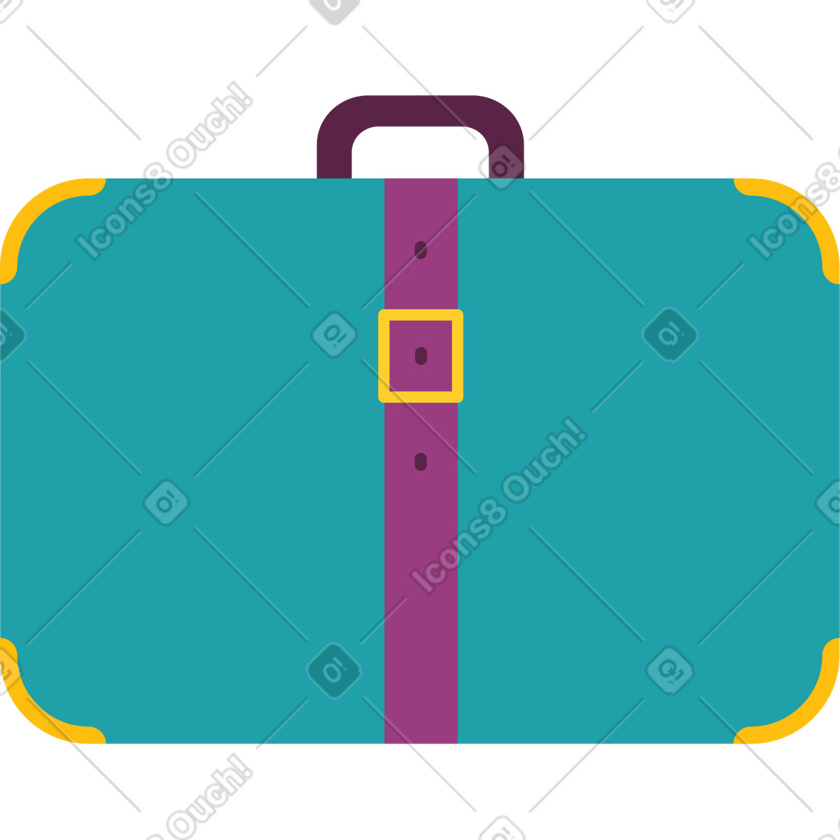 Valigia da viaggio illustrazione in stile Sammy scarica in PNG, SVG