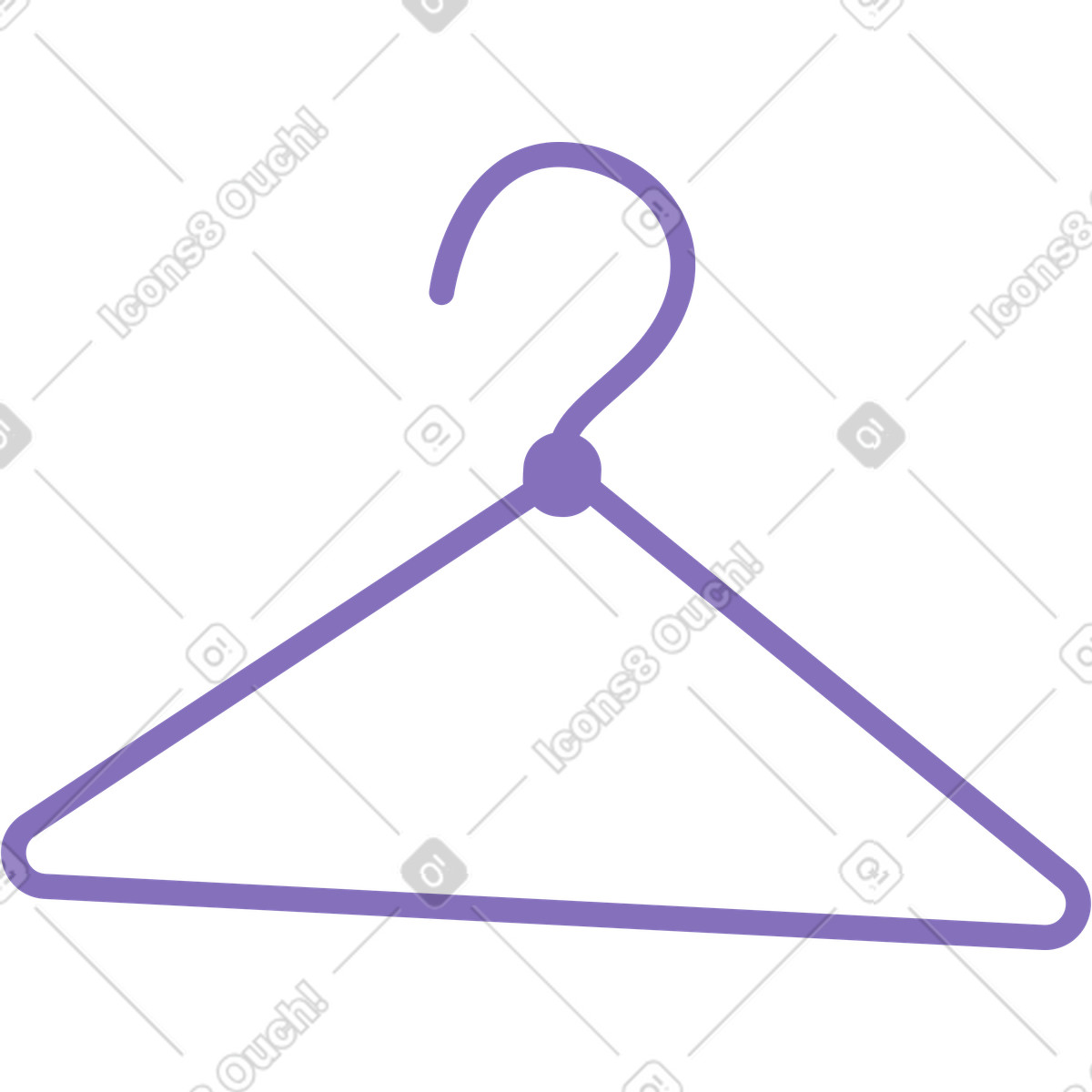 Lilac hanger illustration in Marginalia style download in PNG, SVG