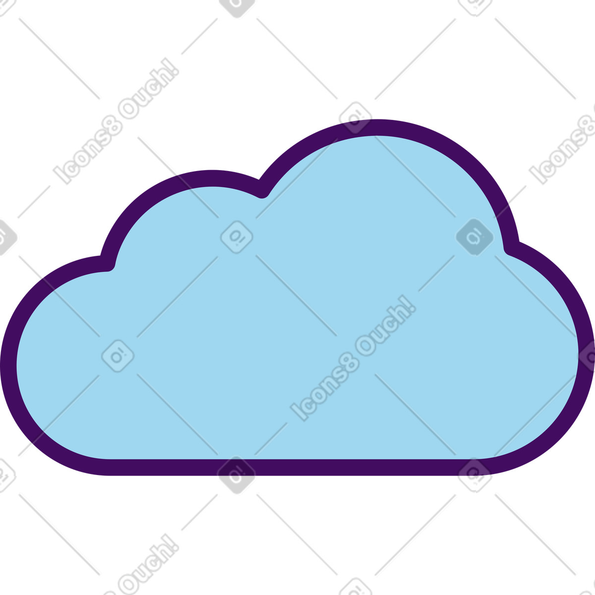 Simplistic スタイルの 雲 のイラストをPNG、SVG形式でダウンロード