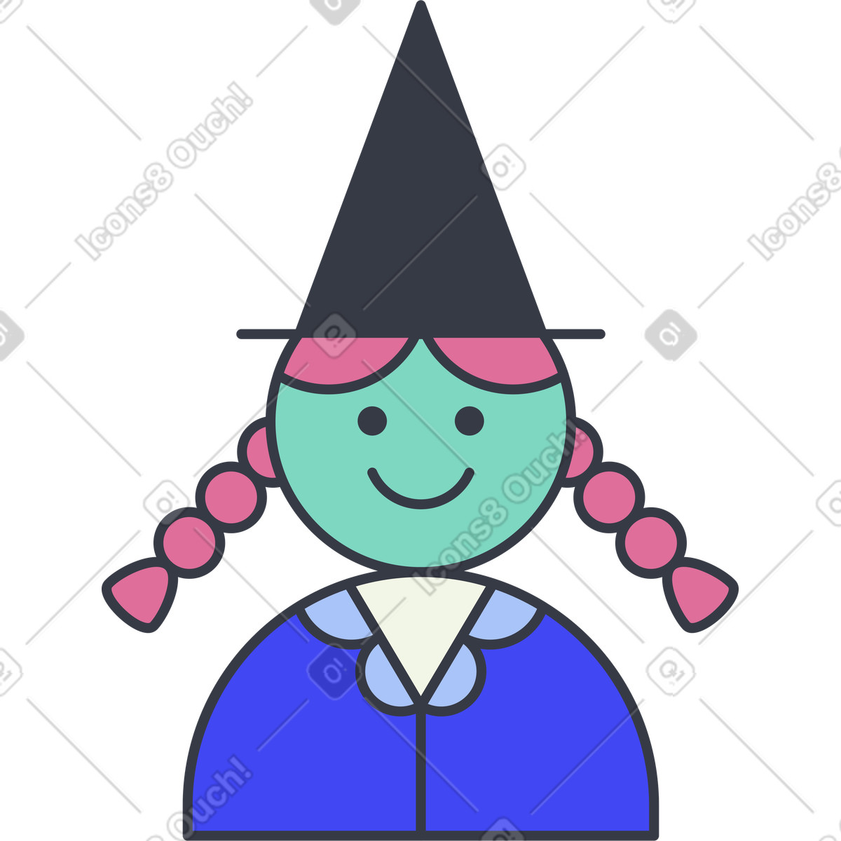 下载 Abstract 风格的 巫婆 插画，支持 PNG、SVG 格式