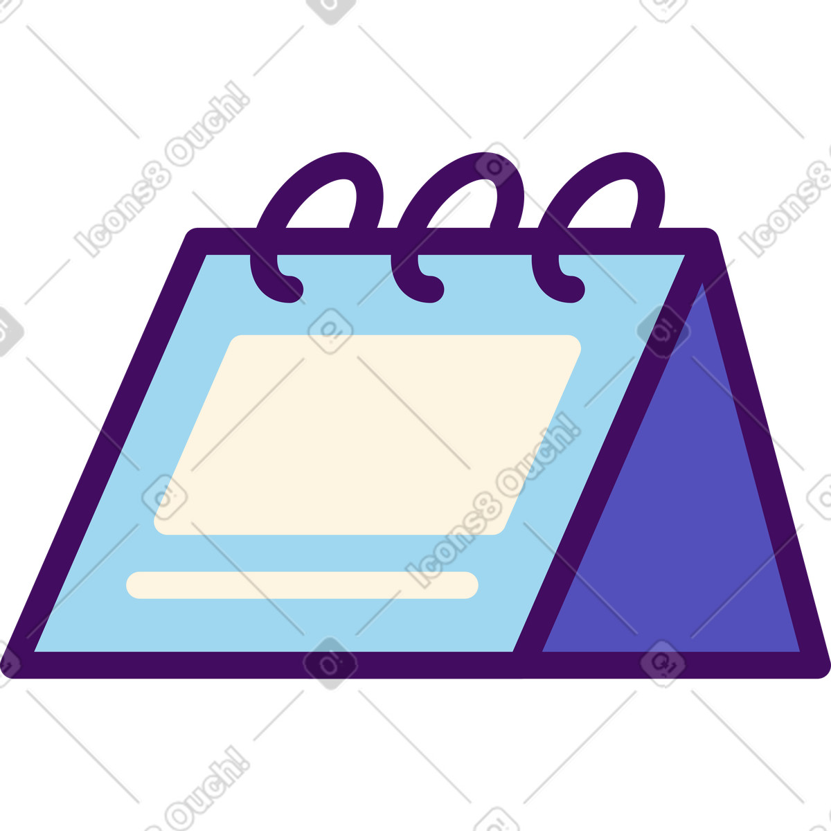 Simplistic スタイルの Desk calendar のイラストをPNG、SVG形式でダウンロード