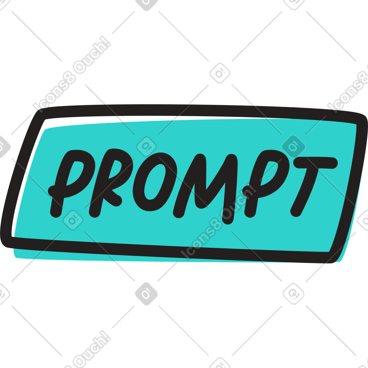 Lettere di prompt in cornice illustrazione stile Little scarica PNG, SVG