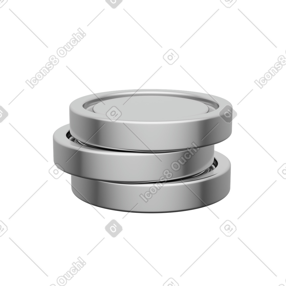 Stack of coins illustration representing digital asset token clipart PNG SVG GIF