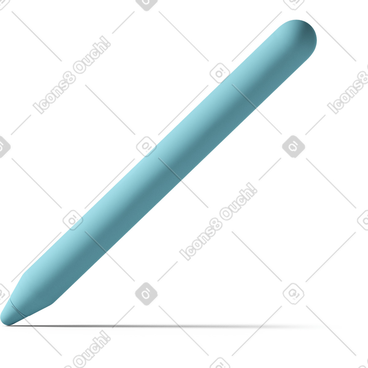 Ilustração de Blue stylus pointing left em no estilo 3D Casual life para baixar em PNG, SVG