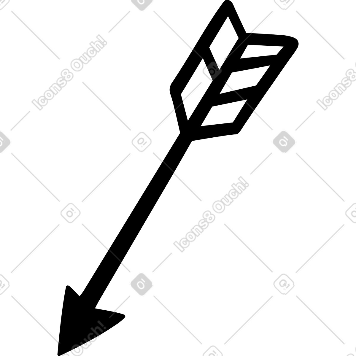 Ilustração de Seta em no estilo Journal para baixar em PNG, SVG