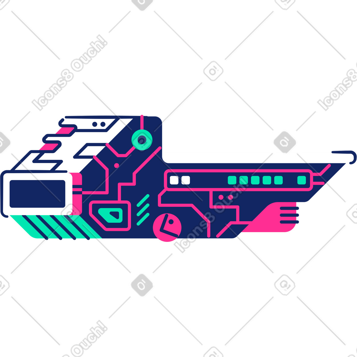 Illustration Plate-forme dans le style Cyborg à télécharger aux formats PNG, SVG