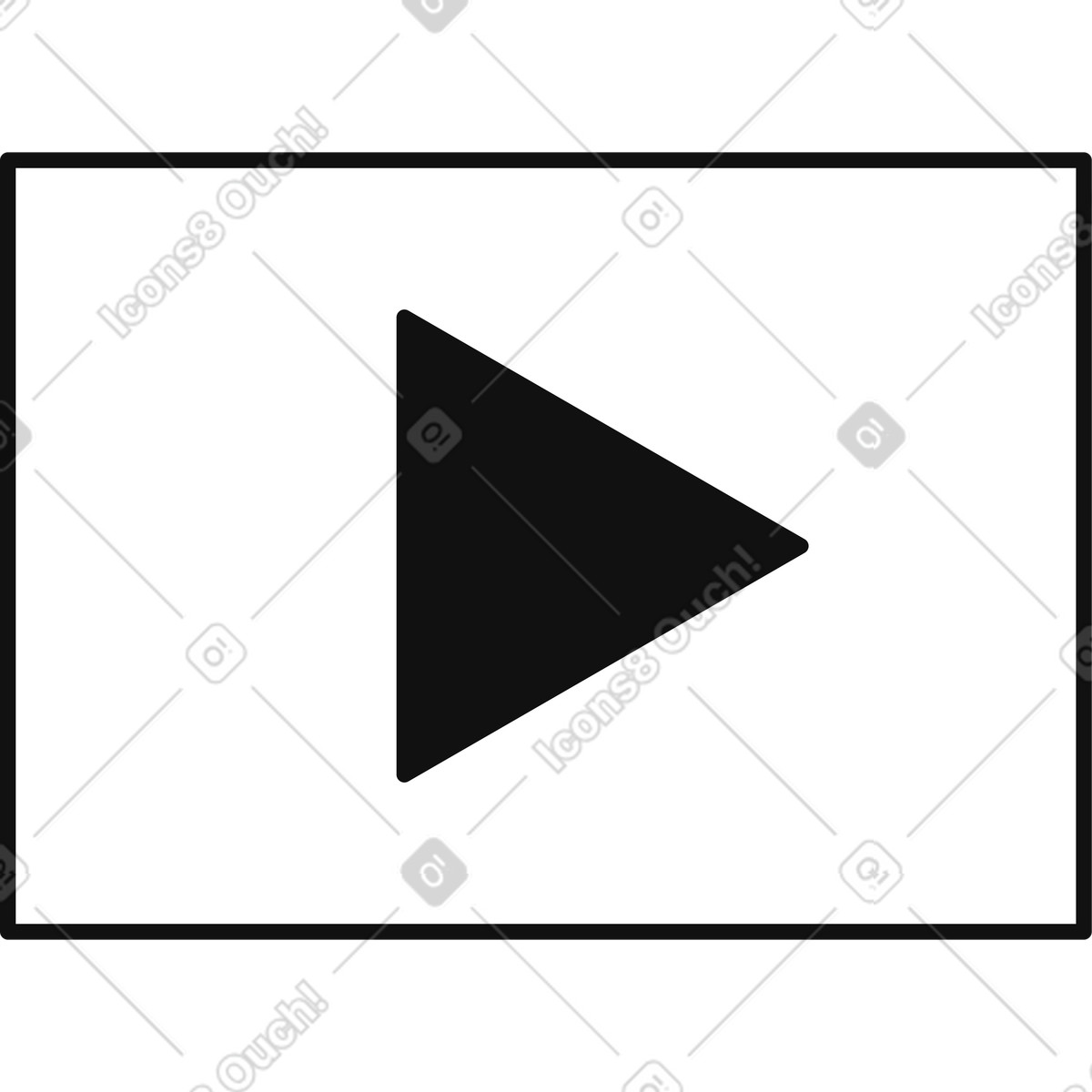 Main 스타일의 Play button symbol for starting online video or audio playback 일러스트레이션 PNG, SVG 다운로드