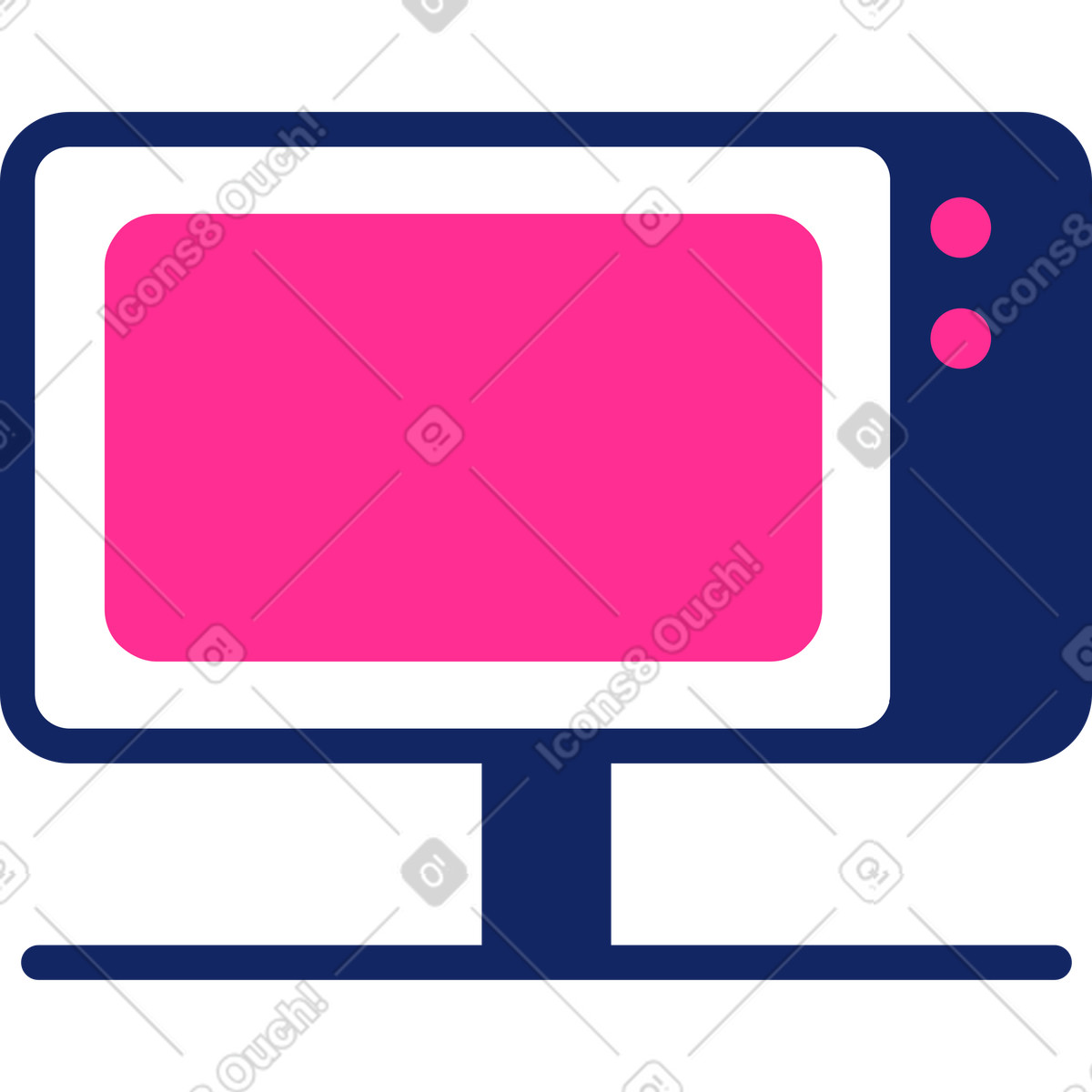 Screen illustration clipart showcasing various digital displays in PNG SVG