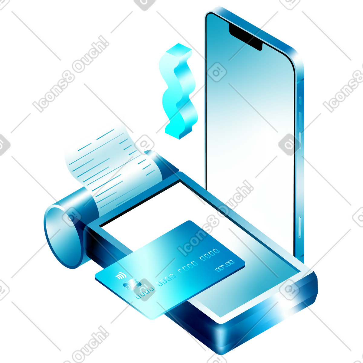 Payment online by credit card illustration in PNG, SVG