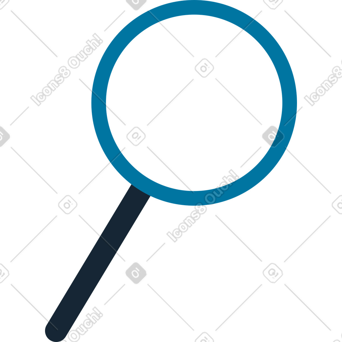 Ilustración Lupa en estilo Indigo a descargar en PNG y SVG