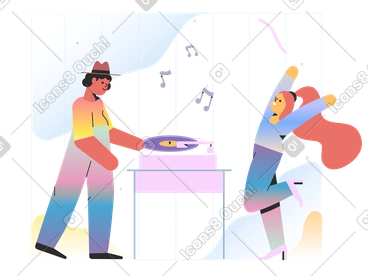 DJ at the party  PNG, SVG