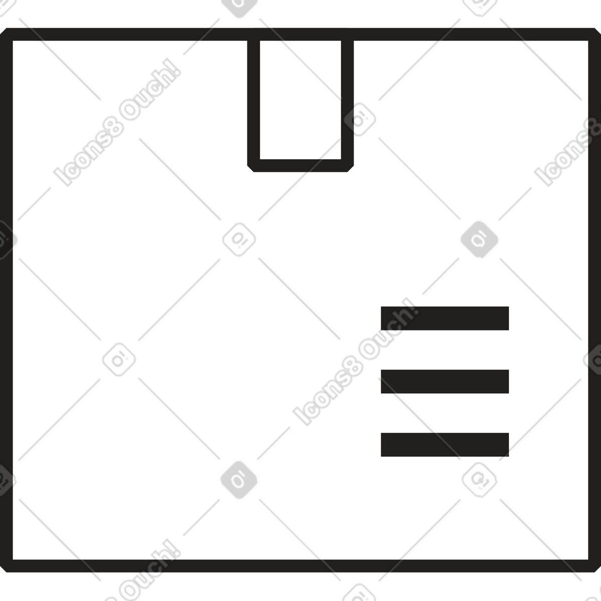 Kasten-Illustration im Dazzle Line-Stil als Download in PNG, SVG