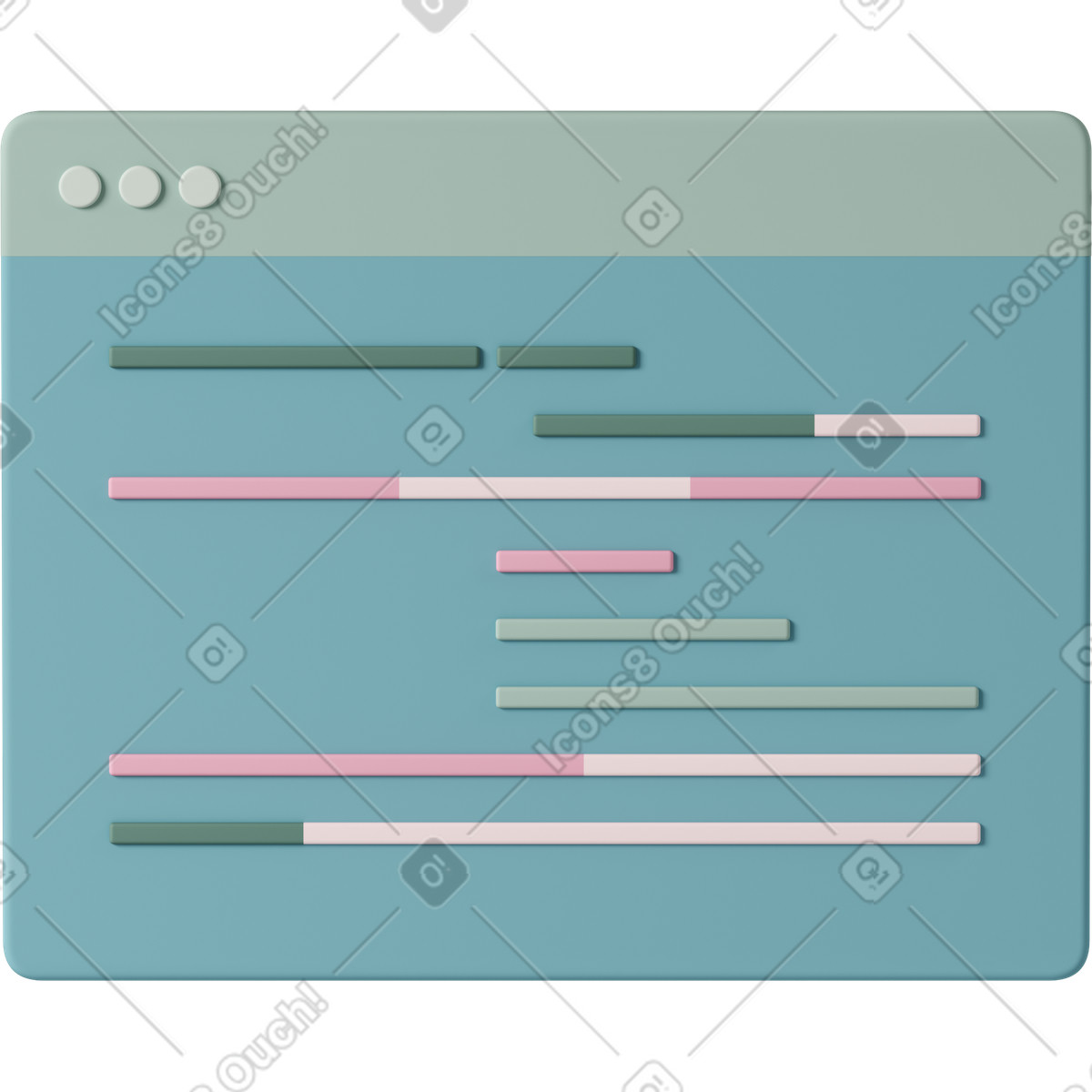 Programming code on browser window illustration in PNG, SVG
